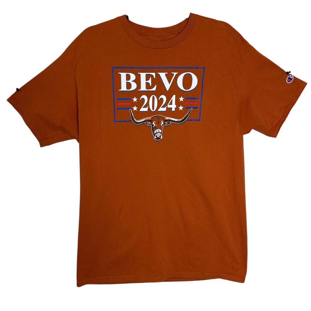 Champion BEVO 2024 Longhorn Texas Orange T Shirt Mens Size L